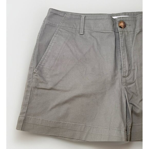 LOFT The Monroe 4”Chino Flat Front Casual Shorts, size 8 Olive Green - Picture 3 of 8